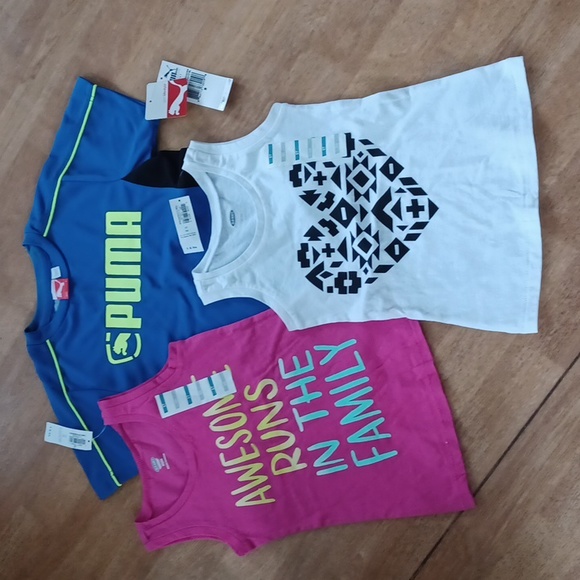 Puna, old Navy tank tops, tee shirts girls size 5 T new with tags - Picture 1 of 5